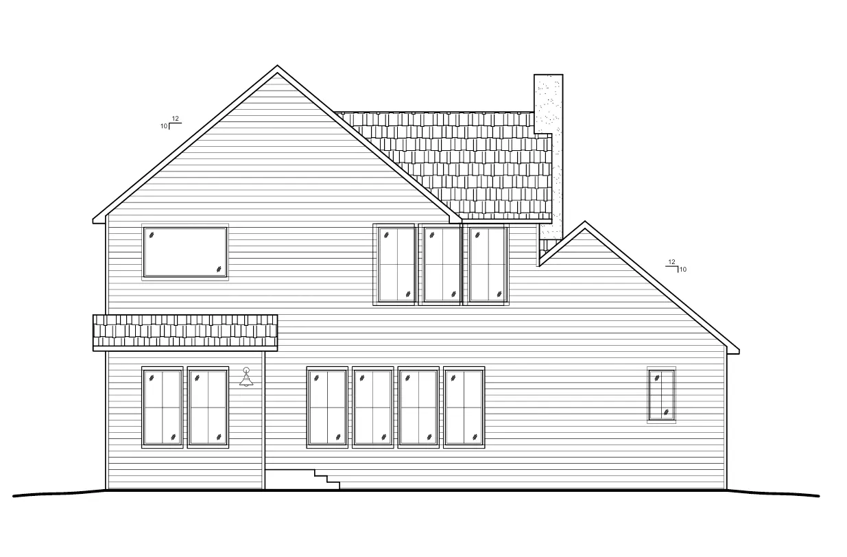 Proiect de casa cu etaj 305 m²: 2 Dormitoare, Birou, 3 Bai, Bucatarie deschisa, Garaj