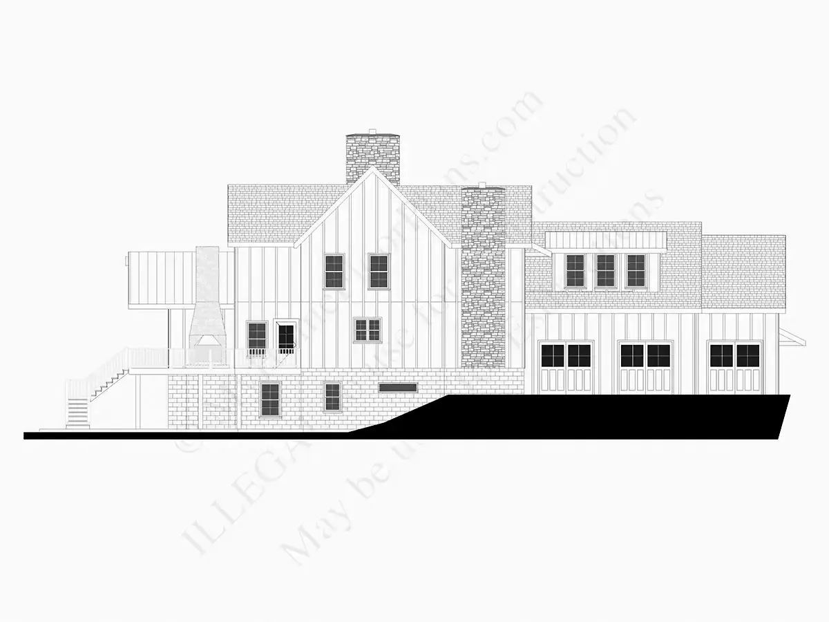 Proiect de casa cu etaj + demisol 466 m²: 5 Dormitoare, 6 Bai, Bucatarie deschisa, Garaj