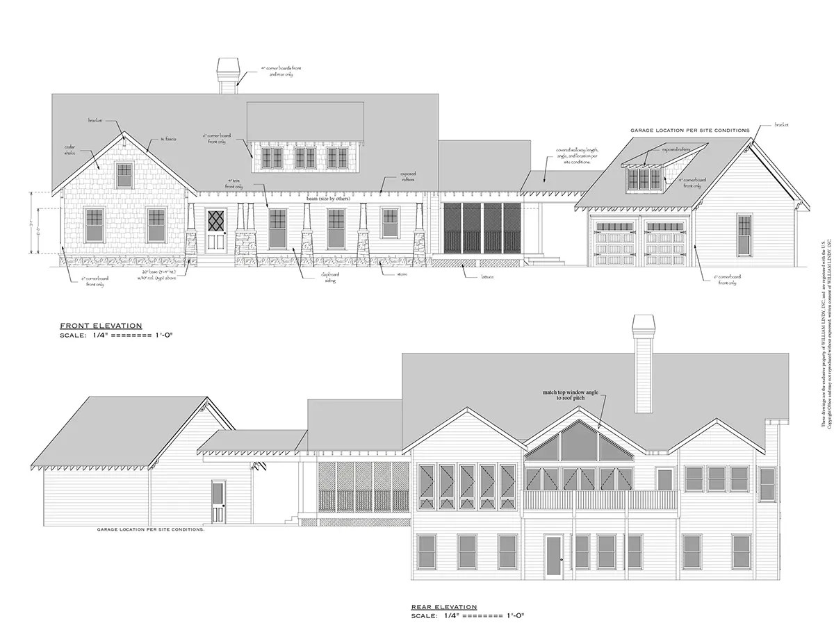 Proiect de casa parter 310 m²: 4 Dormitoare, Birou, 4 Bai, Bucatarie deschisa, Garaj