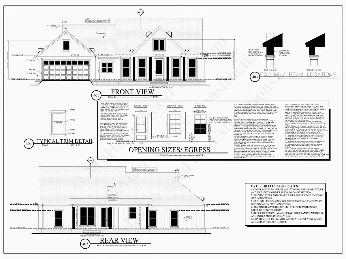 Proiect de casa parter 42 m²: 3 Dormitoare, 2 Bai, Bucatarie deschisa, Garaj