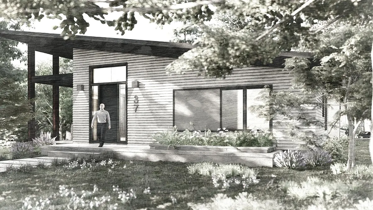 Imagini principale 9 – Proiect de casa parter 173 m²: 3 Dormitoare, 2 Bai, Bucatarie deschisa, fara Garaj — 21419R