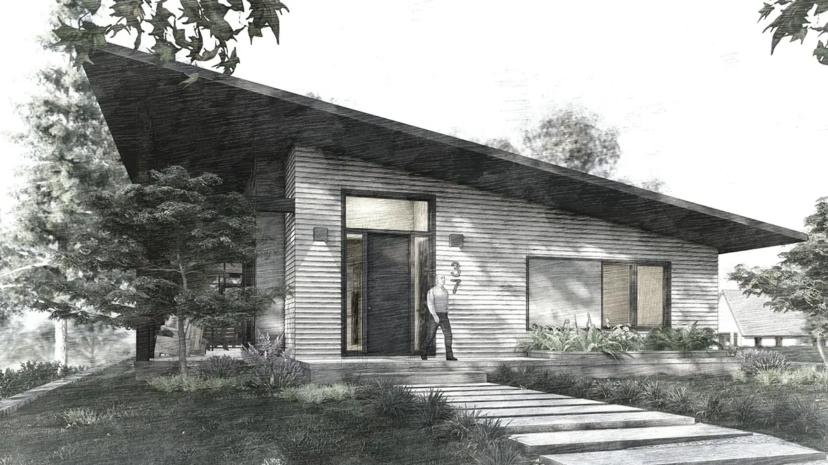 Imagini principale 4 – Proiect de casa parter 173 m²: 3 Dormitoare, 2 Bai, Bucatarie deschisa, fara Garaj — 21419R