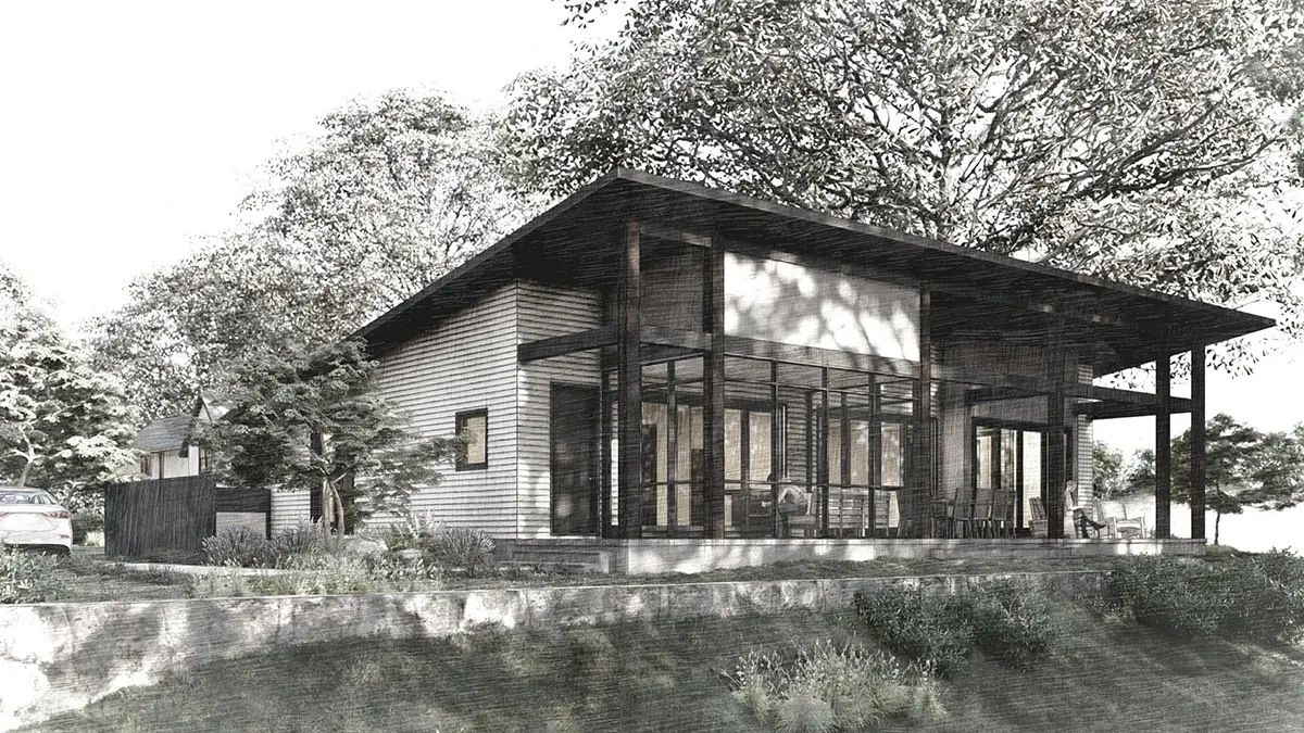 Imagini principale 5 – Proiect de casa parter 173 m²: 3 Dormitoare, 2 Bai, Bucatarie deschisa, fara Garaj — 21419R