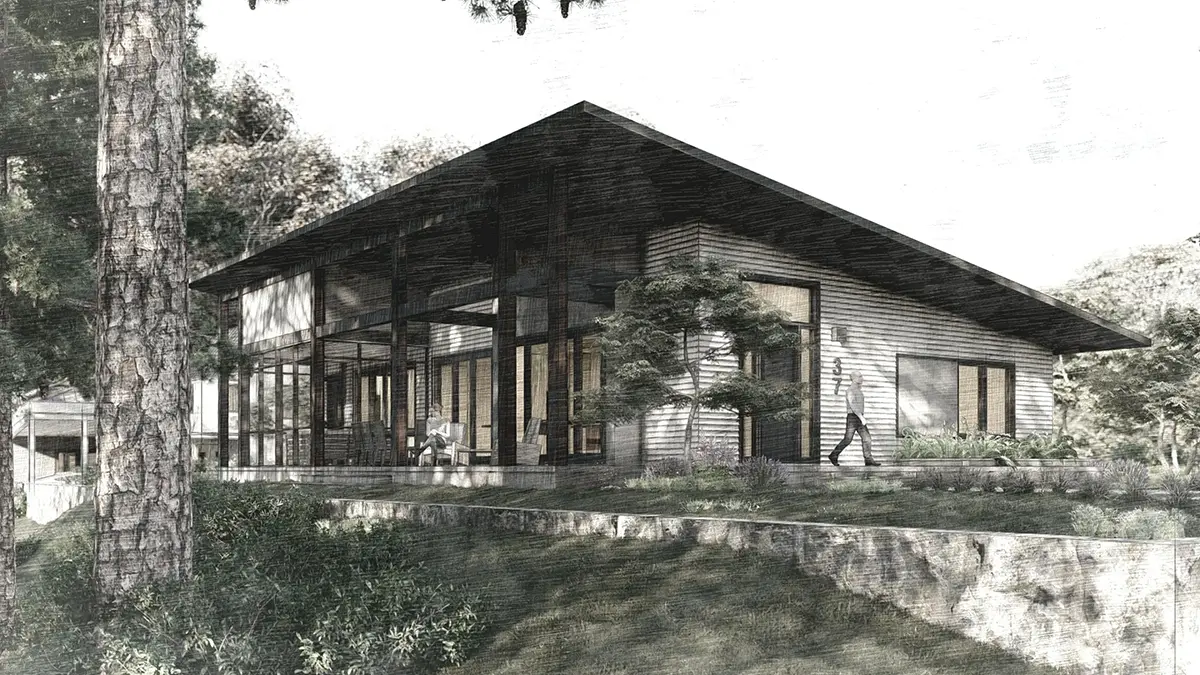 Imagini principale 6 – Proiect de casa parter 173 m²: 3 Dormitoare, 2 Bai, Bucatarie deschisa, fara Garaj — 21419R
