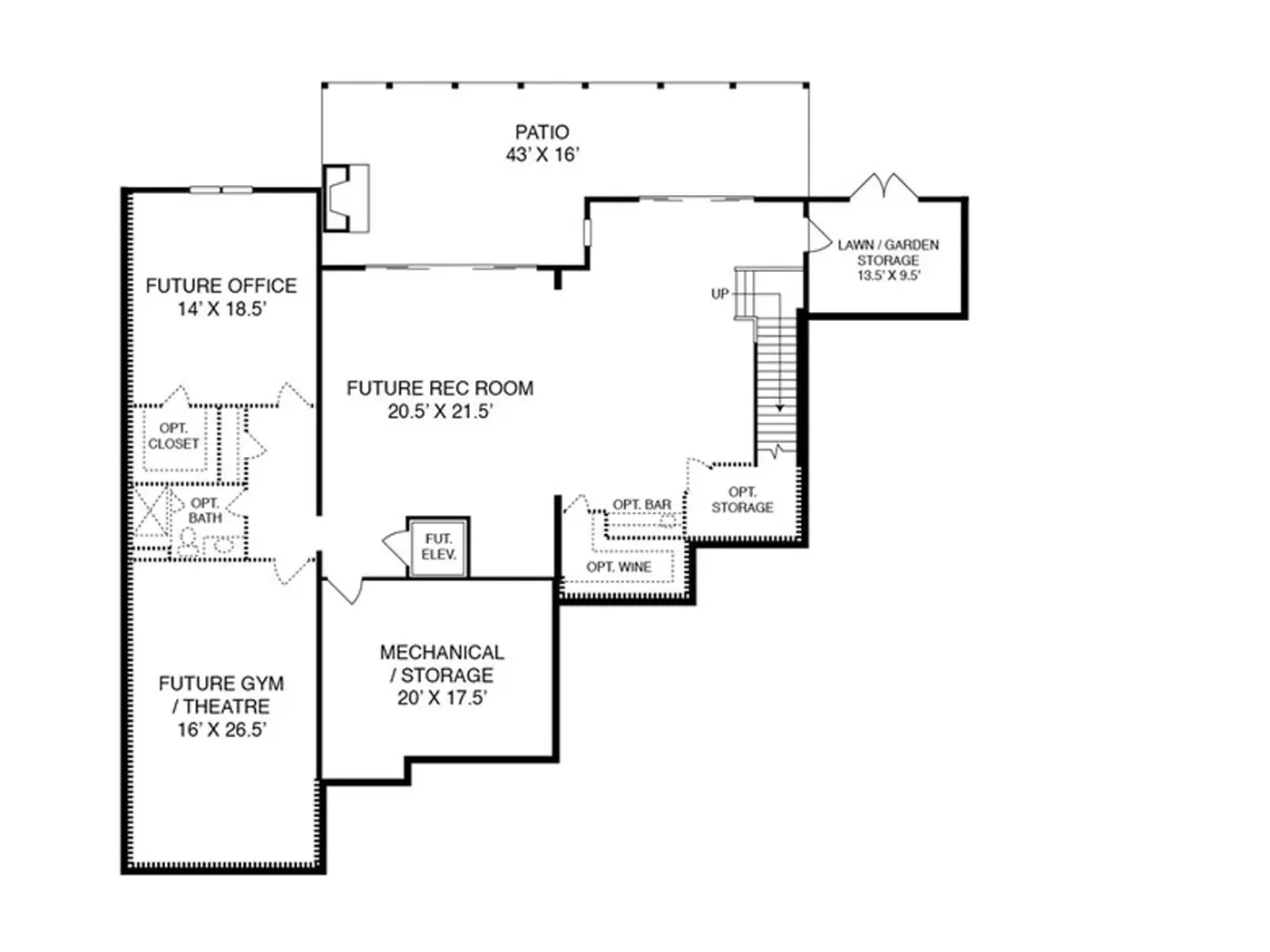 Subsol 10 – Proiect de casa parter cu mansardă 440 m²: 4 Dormitoare, Birou, 5 Bai, Bucatarie deschisa, Garaj — 47532R