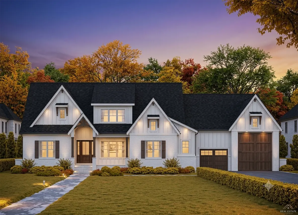 Imagini principale 5 – Proiect de casa parter cu mansardă 440 m²: 4 Dormitoare, Birou, 5 Bai, Bucatarie deschisa, Garaj — 47532R