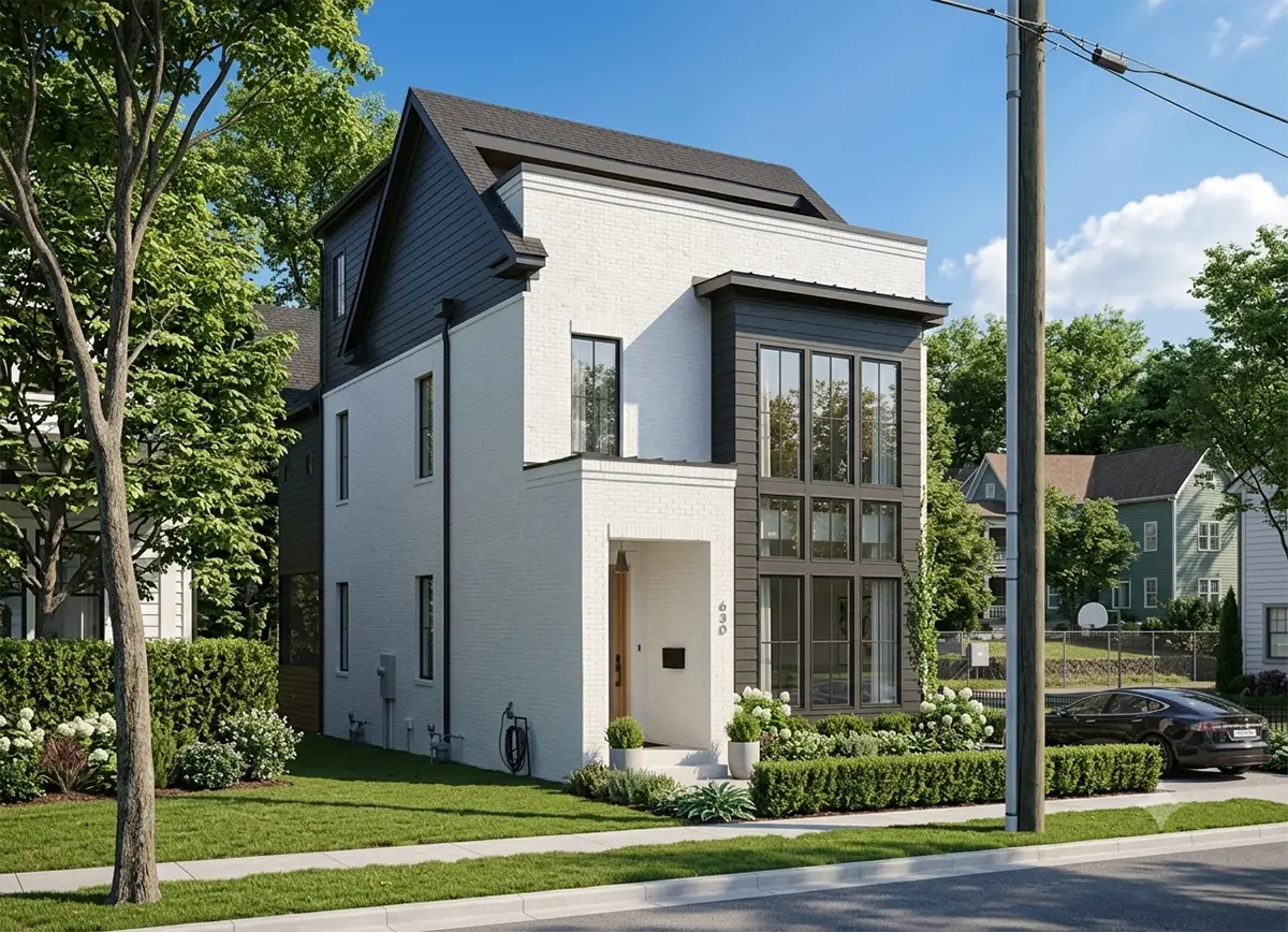 Imagini principale 3 – Proiect de casa cu 2 etaje 238 m²: 4 Dormitoare, 3 Bai, Bucatarie deschisa, fara Garaj — 57019R