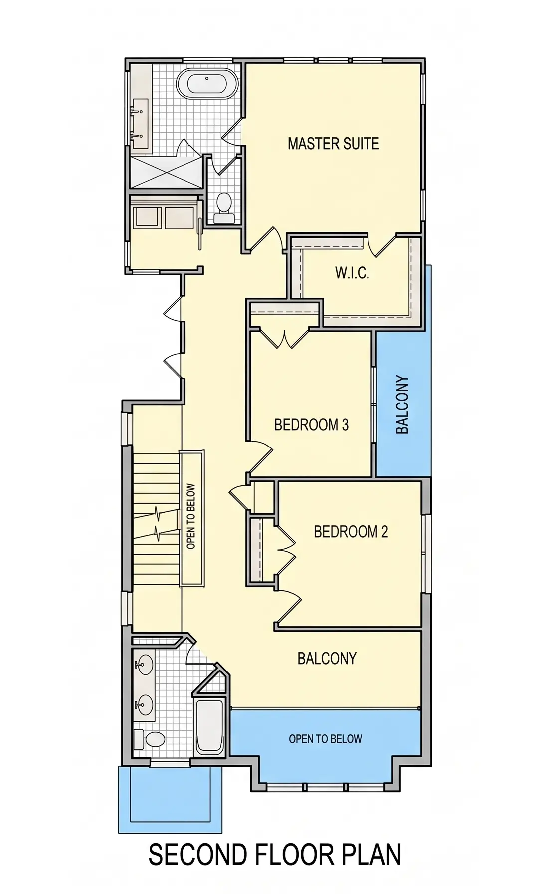 Etaj 1 7 – Proiect de casa cu 2 etaje 238 m²: 4 Dormitoare, 3 Bai, Bucatarie deschisa, fara Garaj — 57019R
