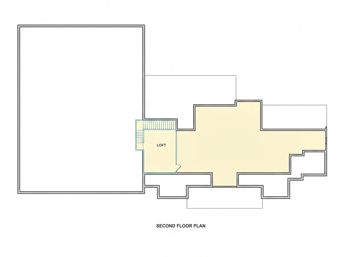 Etaj 1 9 – Proiect de casa parter 375 m²: 3 Dormitoare, Birou, 5 Bai, Bucatarie deschisa, Garaj — 66314R