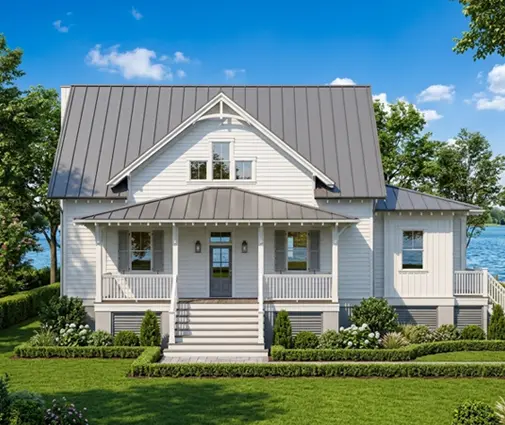 Miniatură 1 – Proiect de casa parter cu mansardă 221 m²: 3 Dormitoare, 4 Bai, Bucatarie deschisa, fara Garaj — 95791R