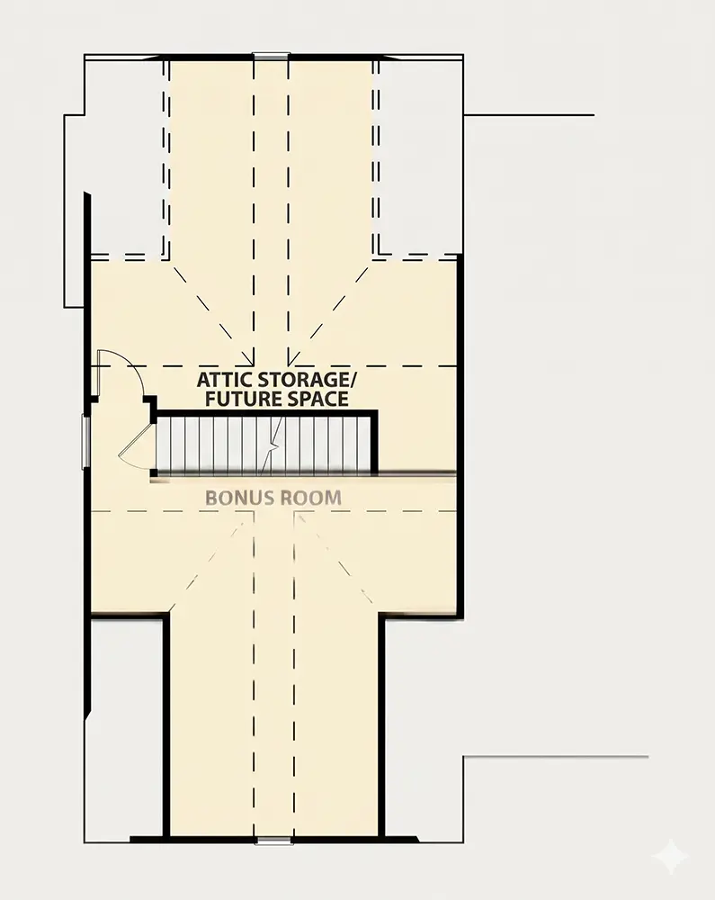 Etaj 1 14 – Proiect de casa parter cu mansardă 206 m²: 4 Dormitoare, 3 Bai, Bucatarie deschisa, Garaj — 63949R