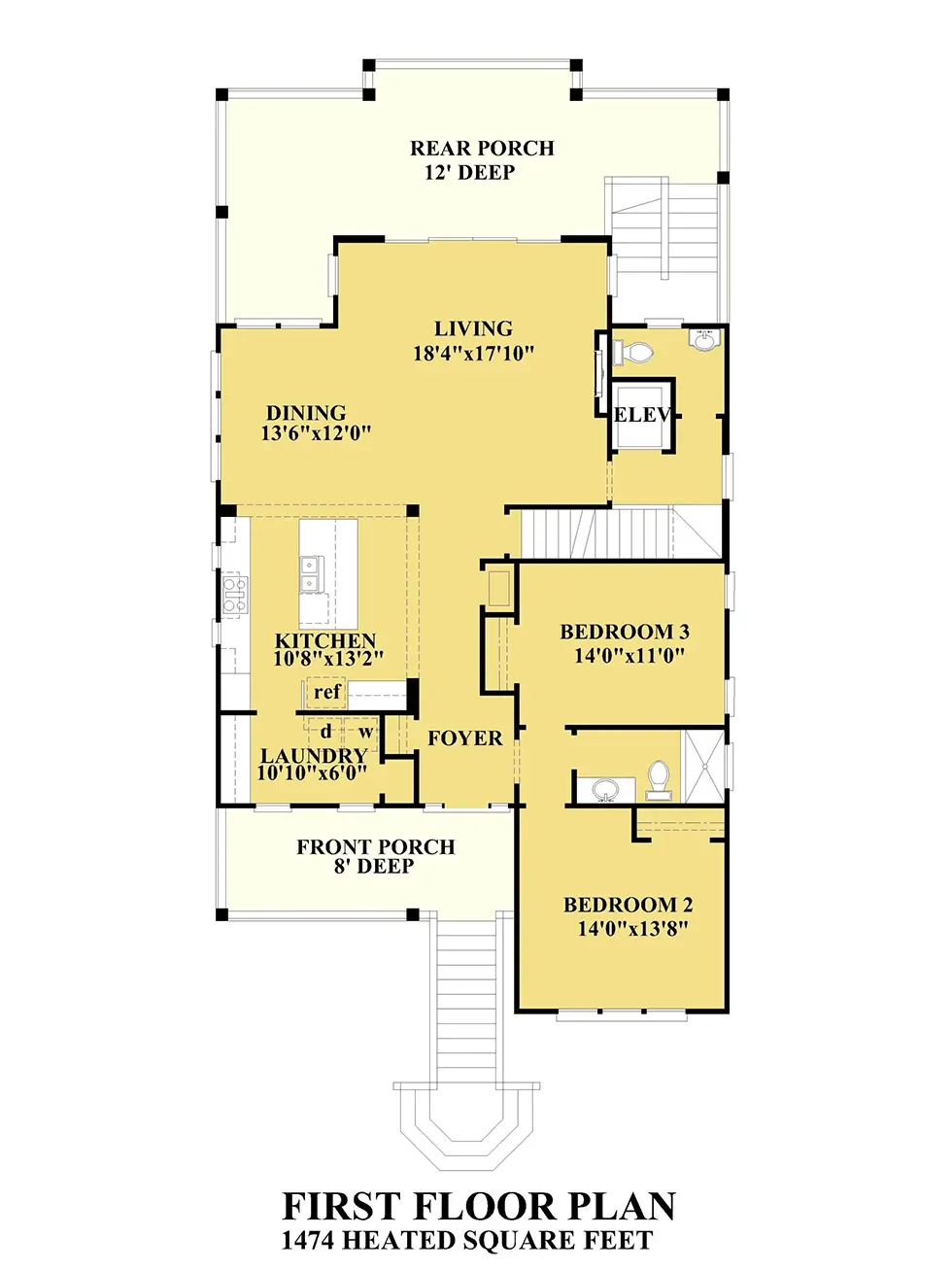 Parter 7 – Proiect de casa cu 2 etaje 219 m²: 4 Dormitoare, 4 Bai, Bucatarie deschisa, Garaj — 22177R