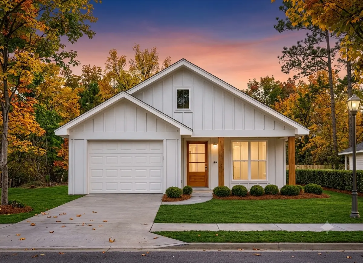 Imagini principale 3 – Proiect de casa parter 120 m²: 3 Dormitoare, 2 Bai, Bucatarie deschisa, Garaj — 35591R