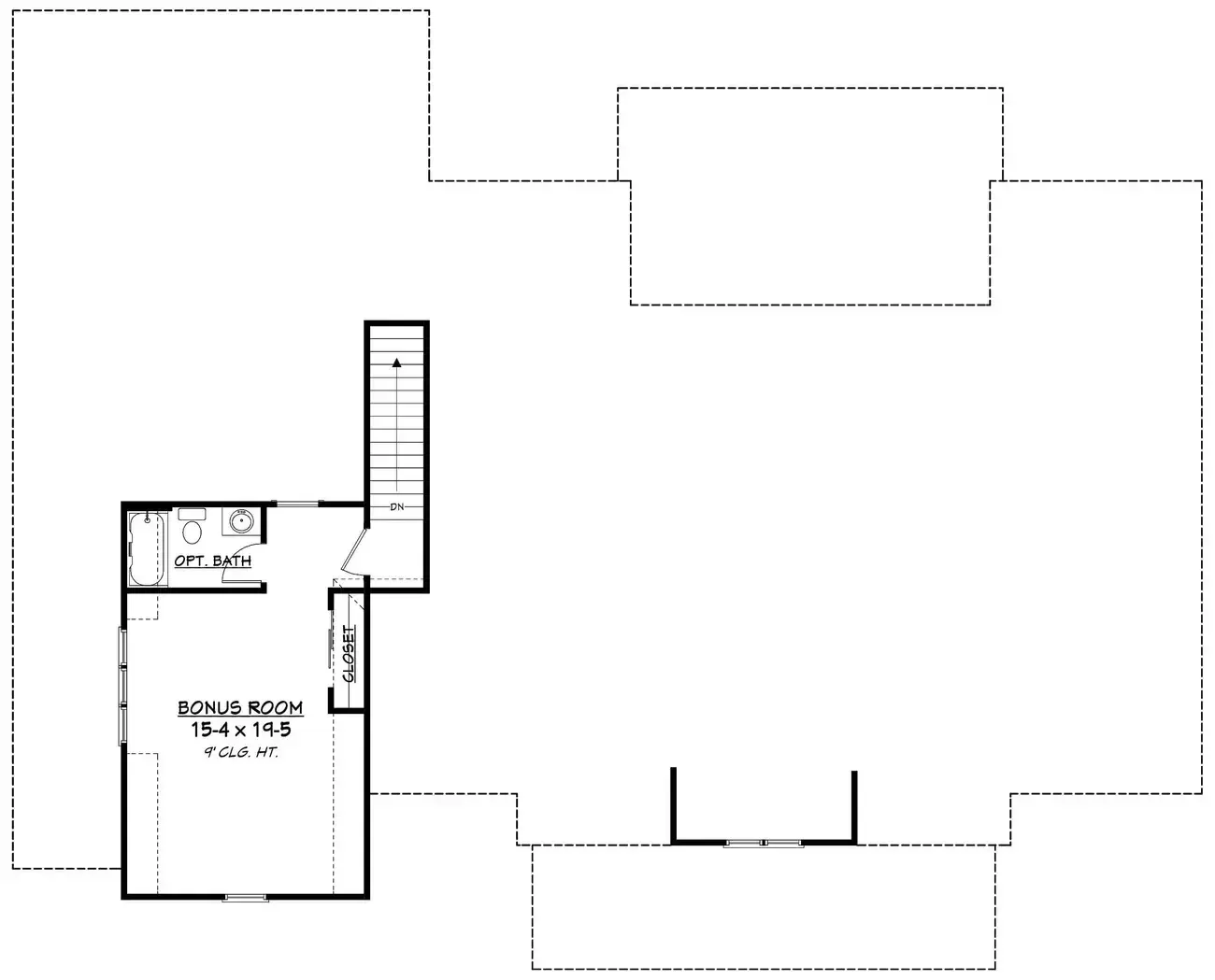 Etaj 1 20 – Proiect de casa parter 255 m²: 4 Dormitoare, 4 Bai, Bucatarie deschisa, Garaj — 19735R