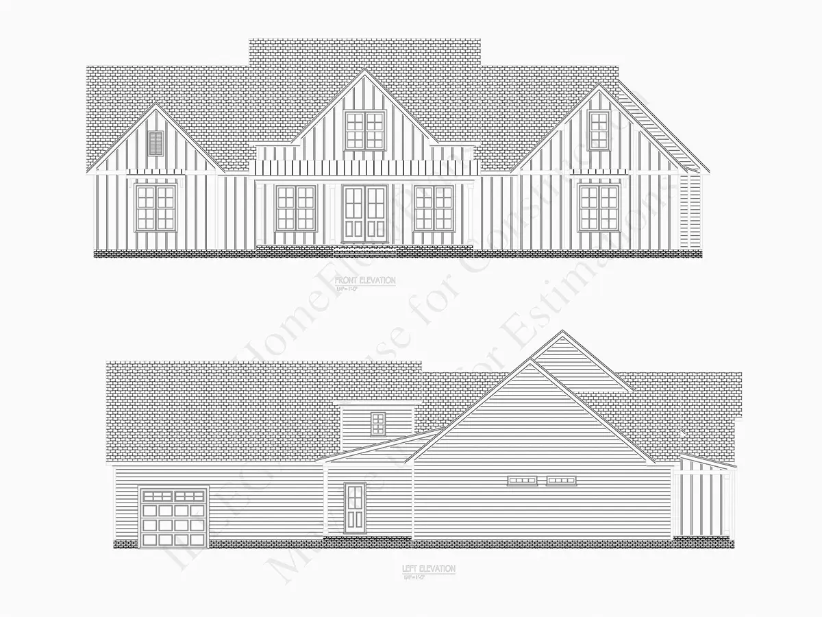 Proiect de casa parter 278 m²: 3 Dormitoare, Birou, 6 Bai, Bucatarie deschisa, Garaj