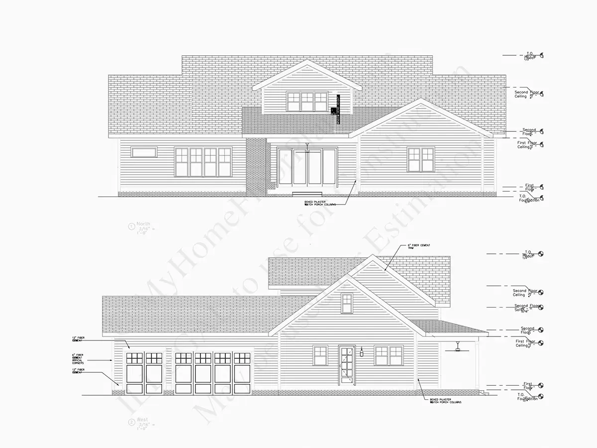 Proiect de casa parter cu mansardă 341 m²: 4 Dormitoare, Birou, 5 Bai, Bucatarie deschisa, Garaj