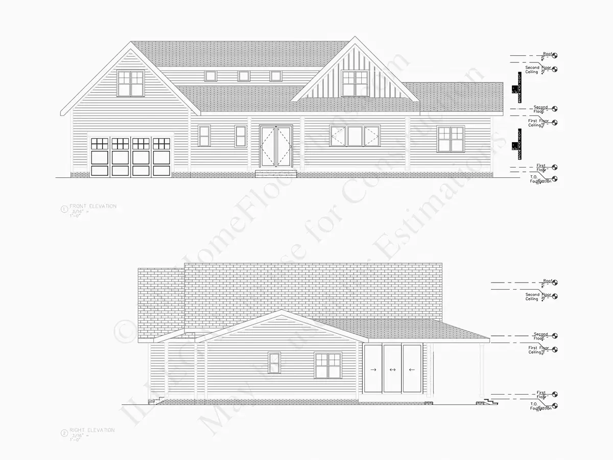 Proiect de casa parter cu mansardă 419 m²: 4 Dormitoare, 4 Bai, Bucatarie deschisa, Garaj