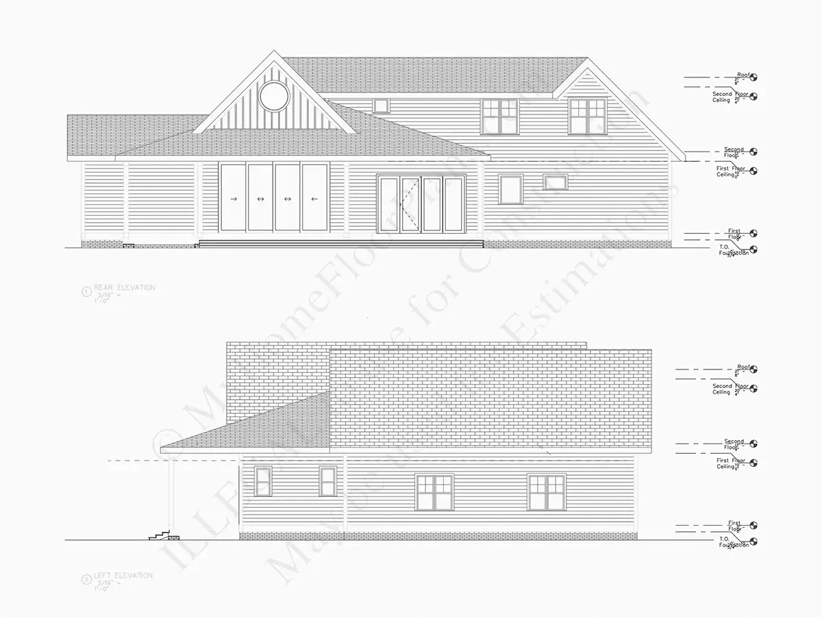 Proiect de casa parter cu mansardă 419 m²: 4 Dormitoare, 4 Bai, Bucatarie deschisa, Garaj