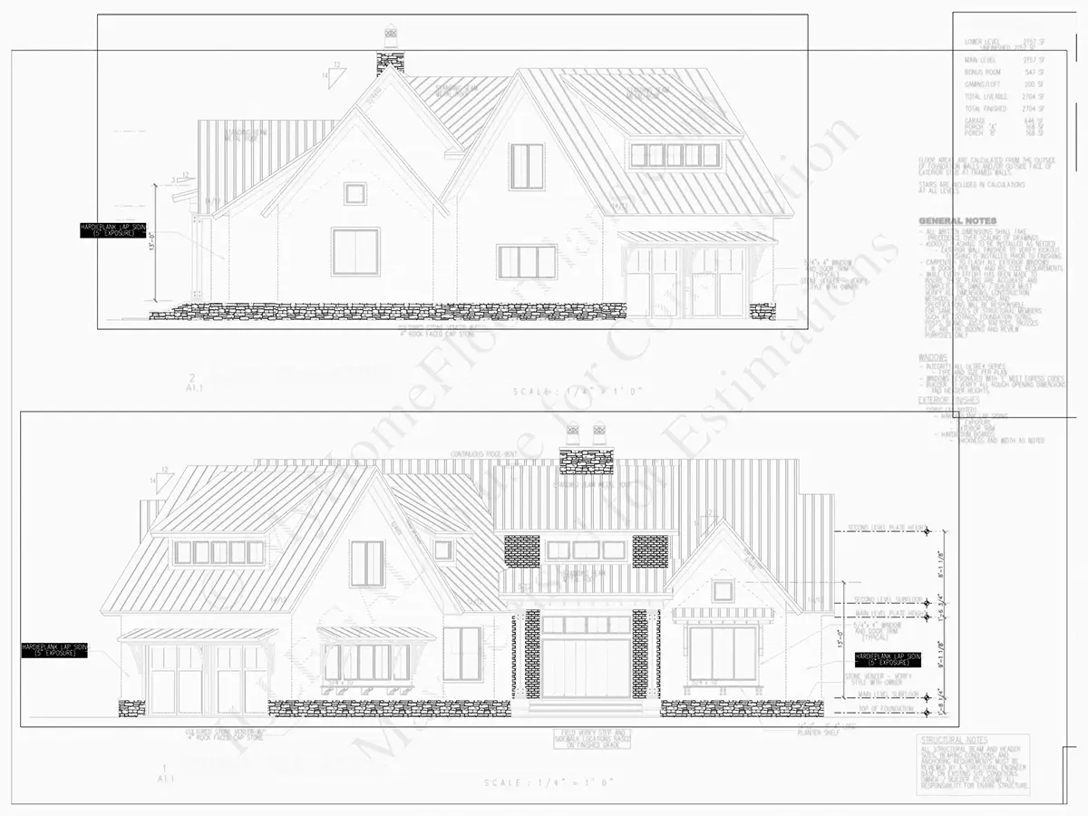 Proiect de casa parter cu mansardă 200 m²: 3 Dormitoare, Birou, 3 Bai, Bucatarie deschisa, Garaj