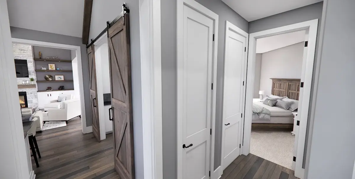 Proiect de casa parter cu mansardă 200 m²: 3 Dormitoare, Birou, 3 Bai, Bucatarie deschisa, Garaj