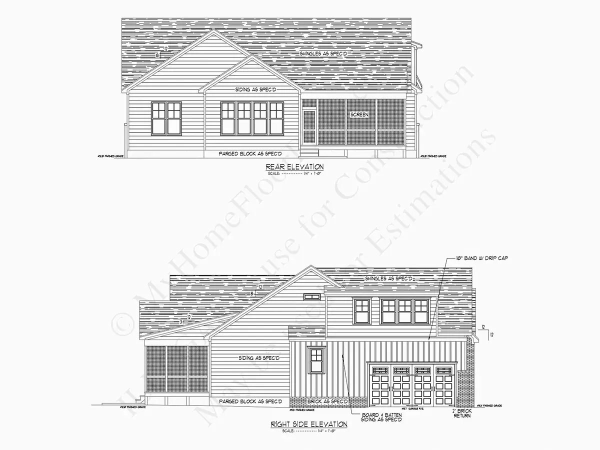 Proiect de casa parter cu mansardă 284 m²: 4 Dormitoare, 4 Bai, Bucatarie deschisa, Garaj