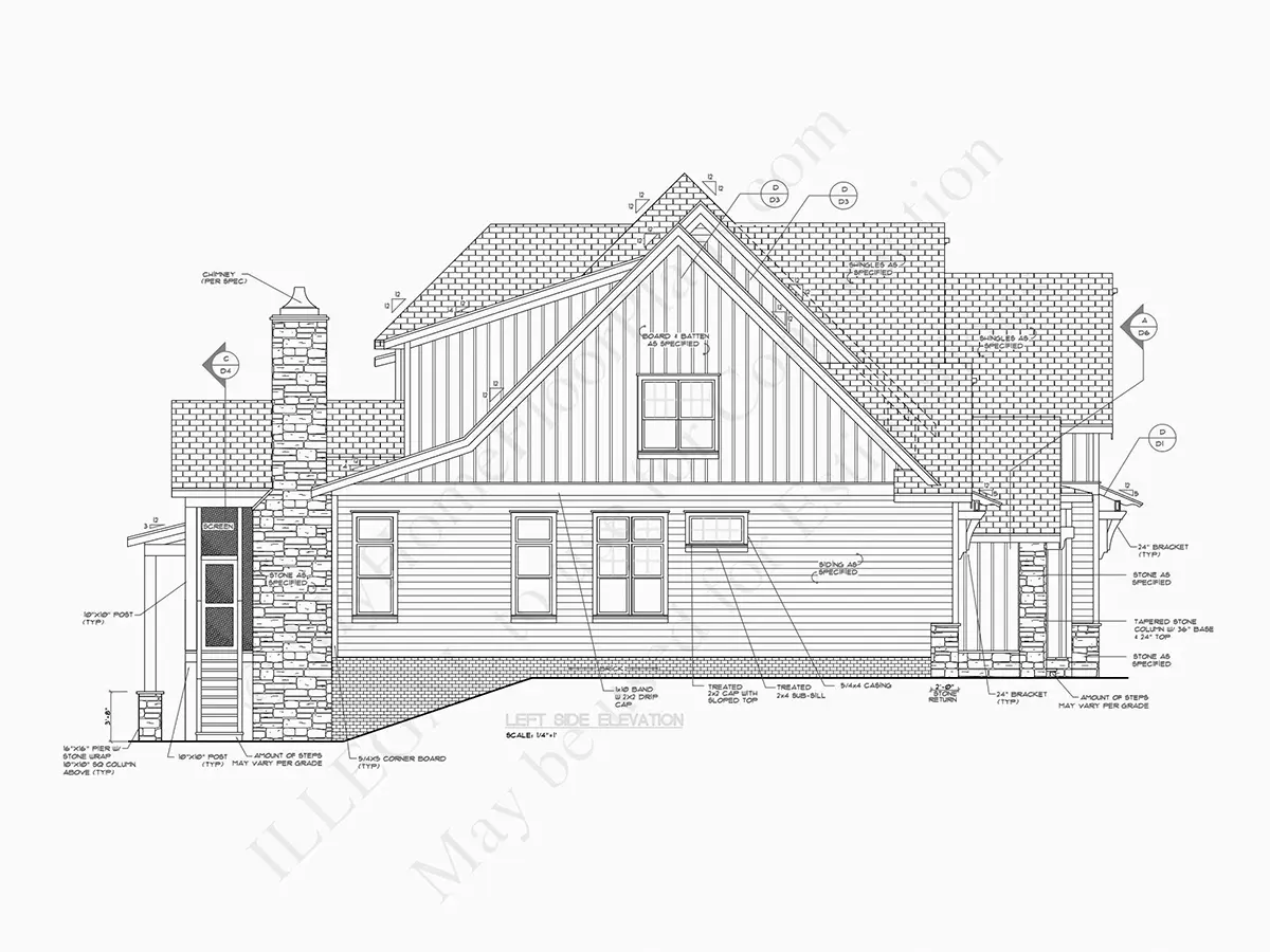Proiect de casa cu etaj 409 m²: 4 Dormitoare, Birou, 5 Bai, Bucatarie deschisa, Garaj