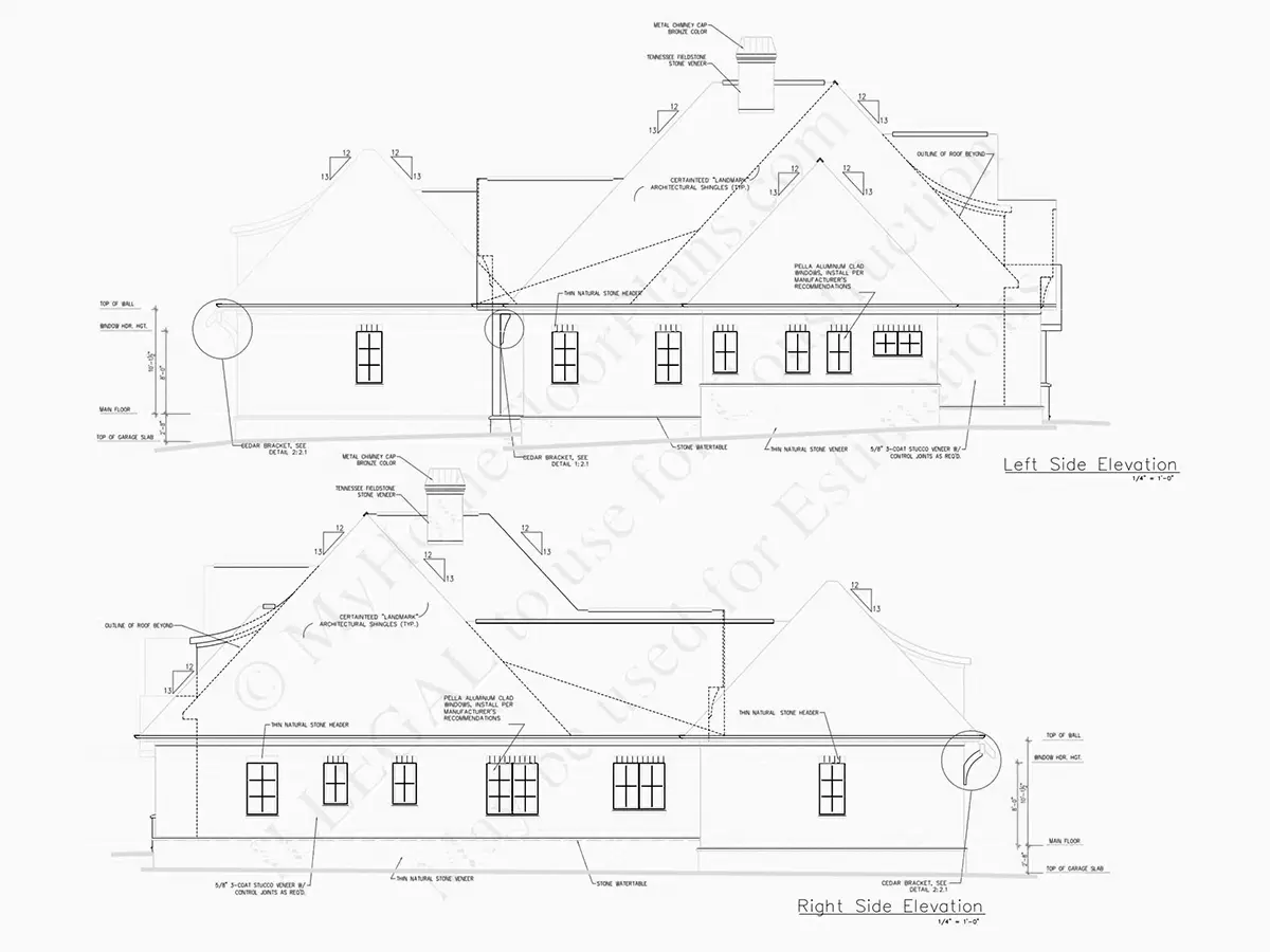 Proiect de casa parter 257 m²: 2 Dormitoare, Birou, 4 Bai, Bucatarie deschisa, Garaj