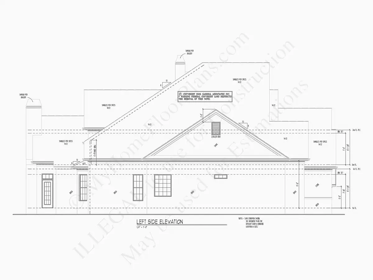 Proiect de casa cu etaj 350 m²: 4 Dormitoare, Birou, 4 Bai, Garaj