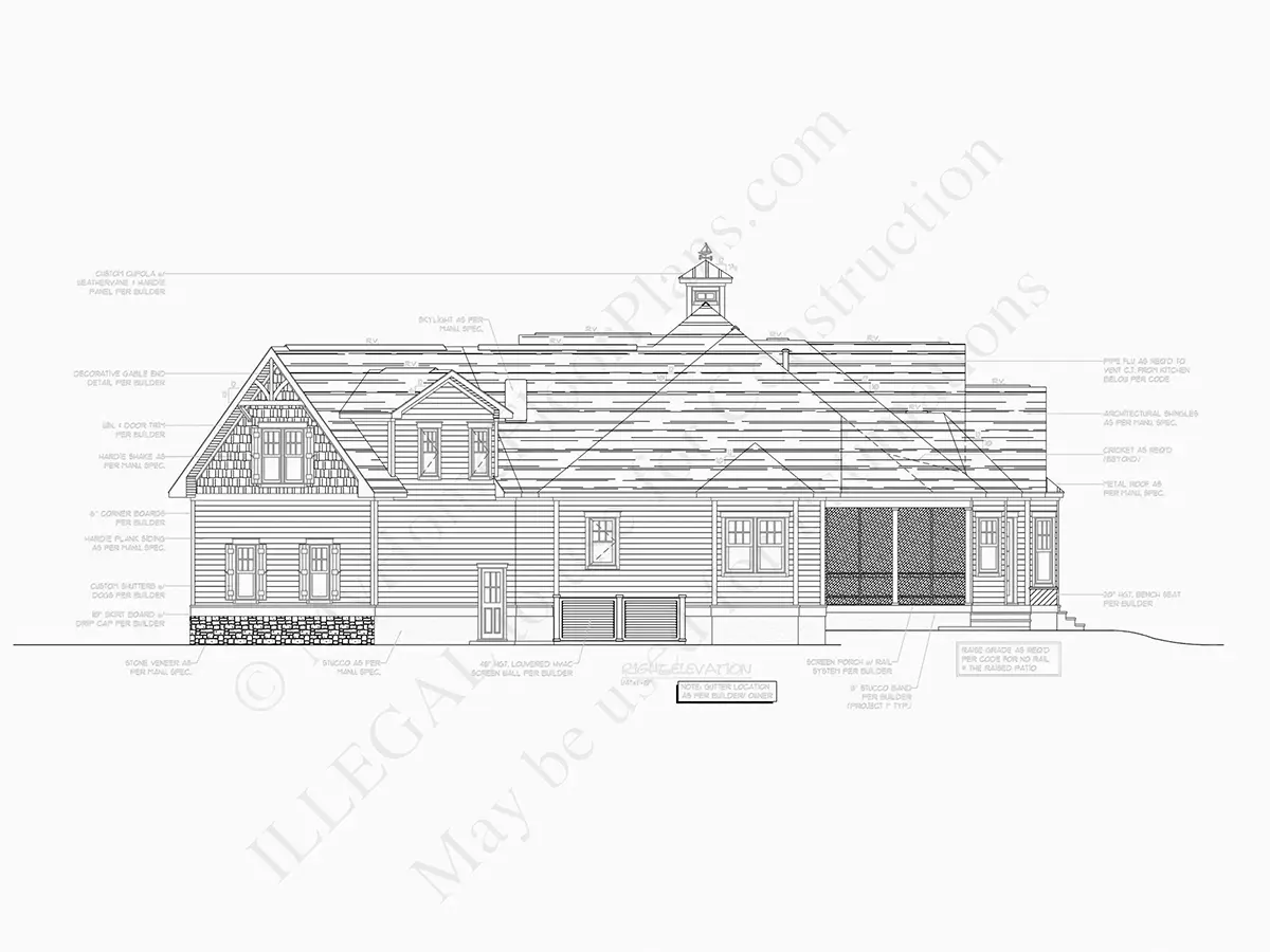 Proiect de casa parter cu mansardă 408 m²: 3 Dormitoare, Birou, 4 Bai, Bucatarie deschisa, Garaj