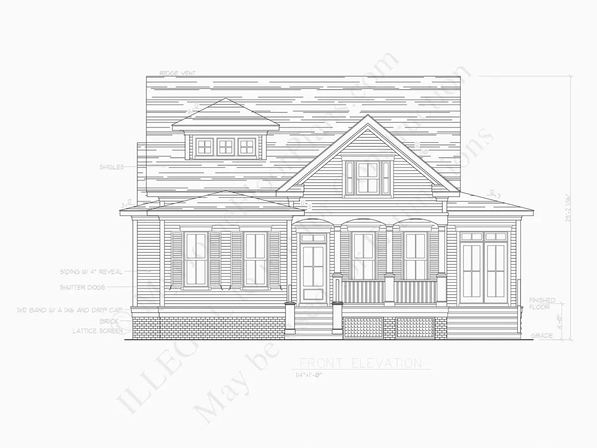 Proiect de casa parter cu mansardă 178 m²: 4 Dormitoare, 3 Bai, Garaj