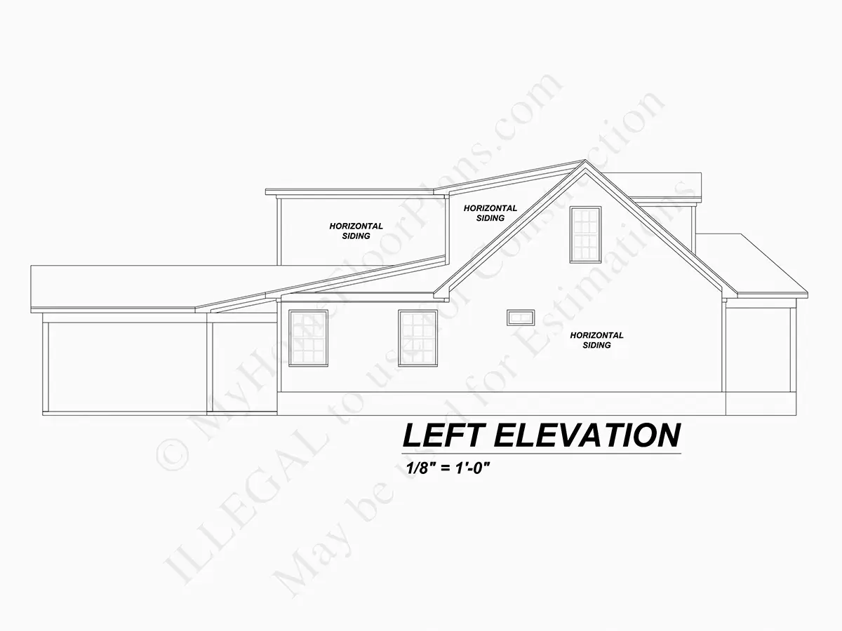 Proiect de casa parter cu mansardă 224 m²: 4 Dormitoare, 3 Bai, Bucatarie deschisa, fara Garaj