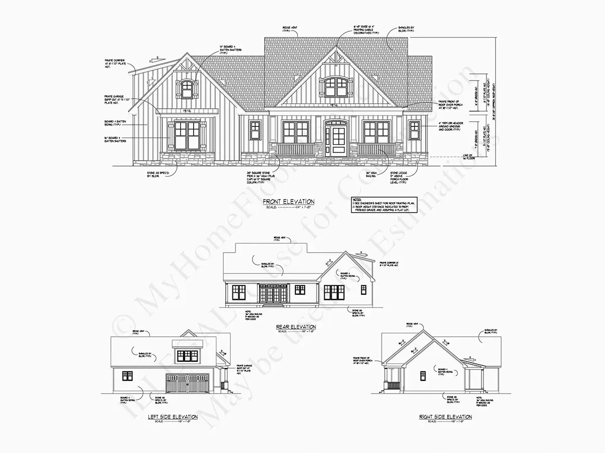 Proiect de casa parter cu mansardă 179 m²: 2 Dormitoare, Birou, 2 Bai, Bucatarie deschisa, Garaj
