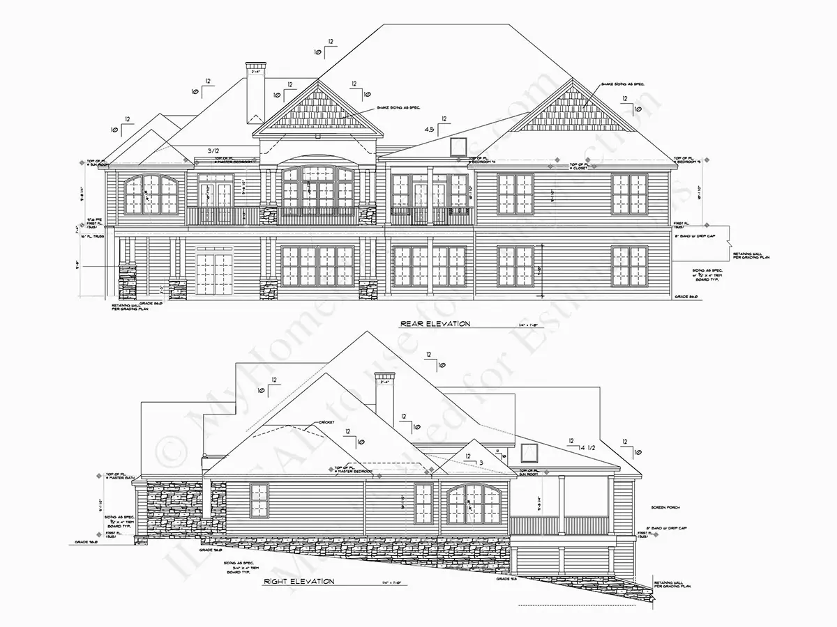 Proiect de casa parter 314 m²: 4 Dormitoare, Birou, 5 Bai, Garaj