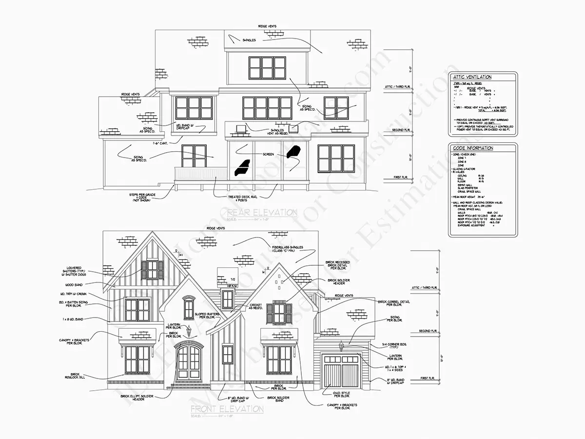 Proiect de casa cu 2 etaje 379 m²: 4 Dormitoare, Birou, 7 Bai, Bucatarie deschisa, Garaj