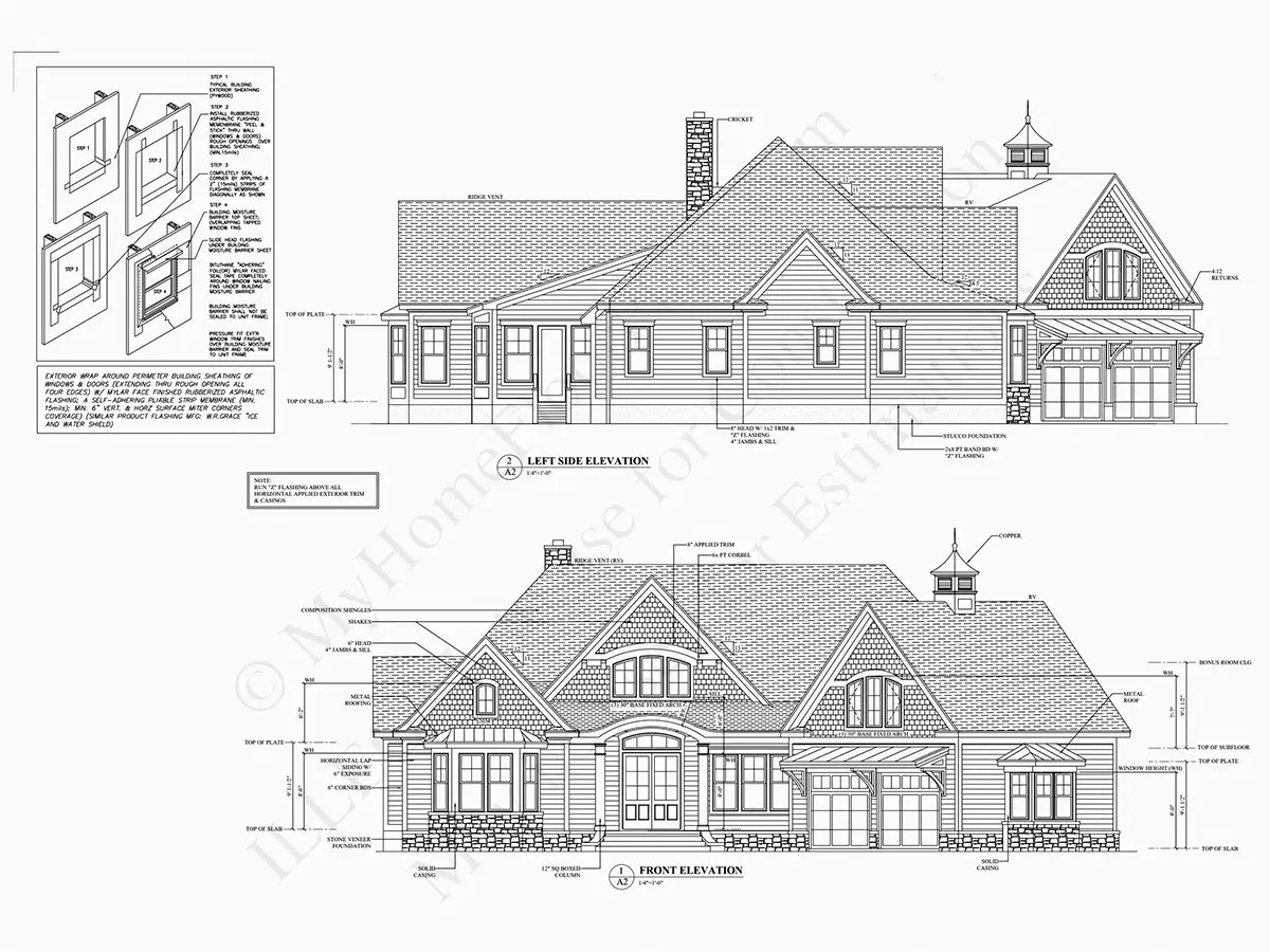 Proiect de casa parter cu mansardă 433 m²: 4 Dormitoare, Birou, 4 Bai, Bucatarie deschisa, Garaj