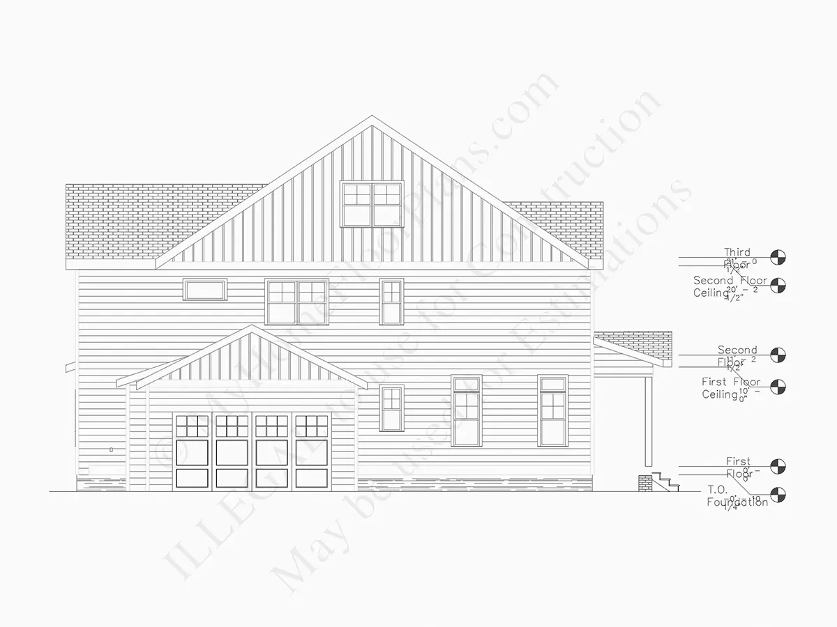 Proiect de casa cu etaj 237 m²: 4 Dormitoare, Birou, 5 Bai, Bucatarie deschisa, Garaj