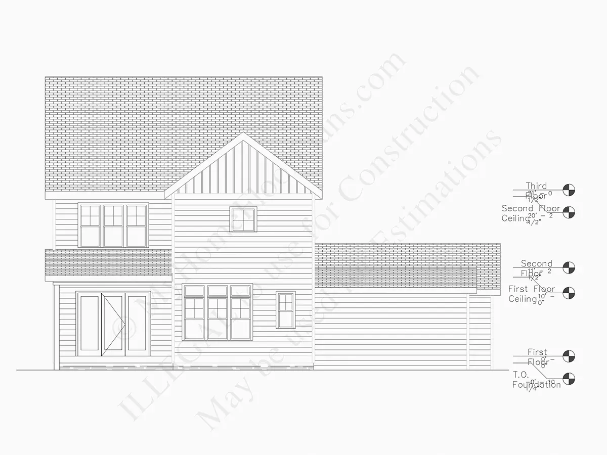 Proiect de casa cu etaj 237 m²: 4 Dormitoare, Birou, 5 Bai, Bucatarie deschisa, Garaj