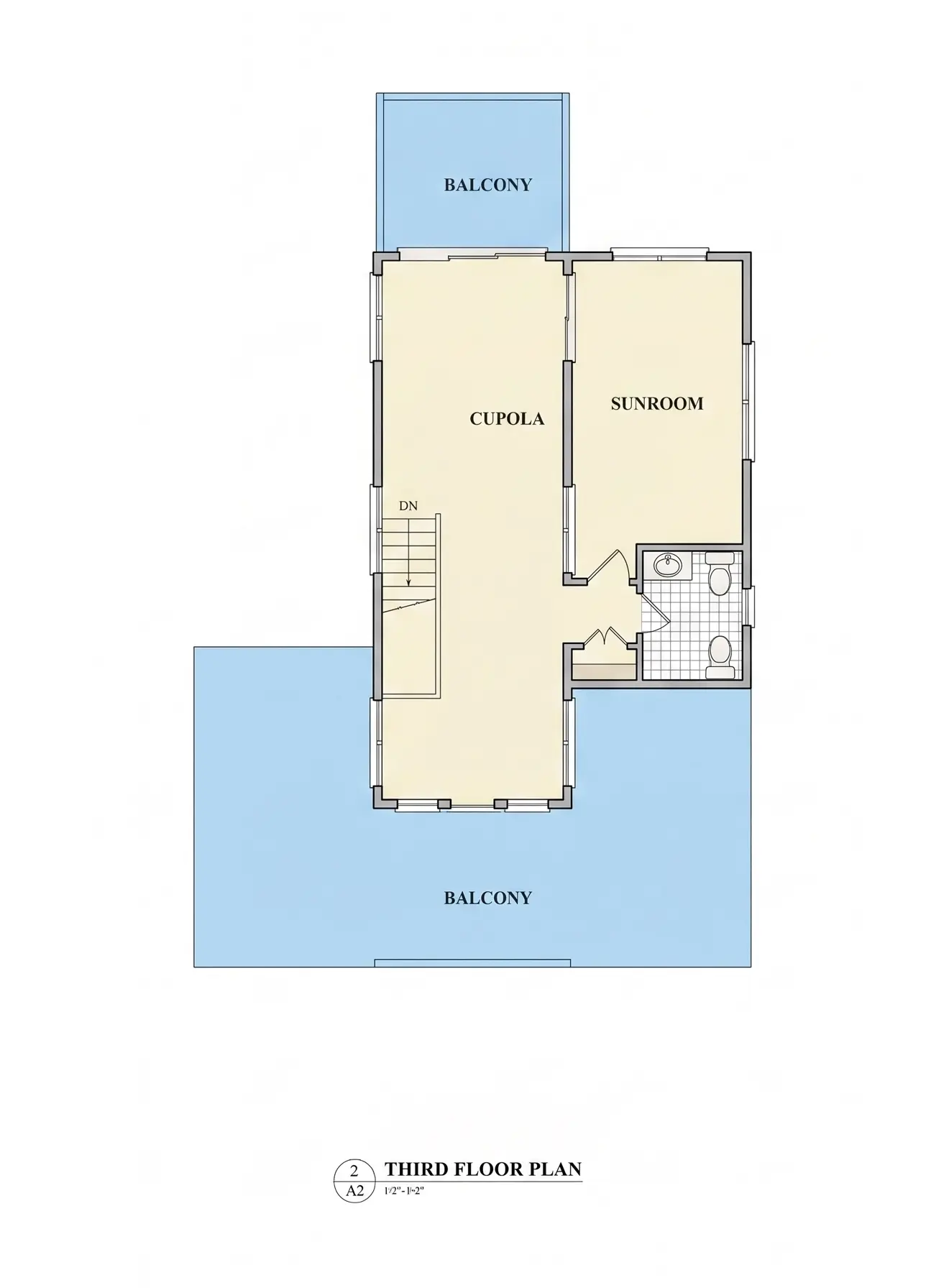 Etaj 2 14 – Proiect de casa cu 2 etaje 294 m²: 6 Dormitoare, 5 Bai, Bucatarie deschisa, Garaj — 24453R