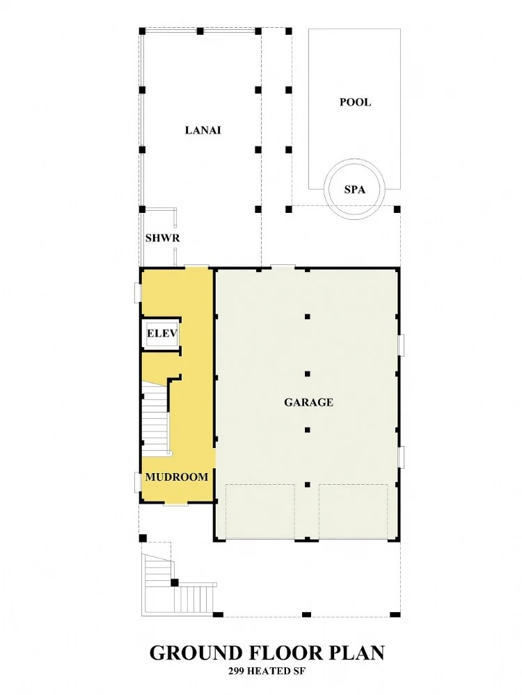 Subsol 12 – Proiect de casa cu 2 etaje 335 m²: 5 Dormitoare, 6 Bai, Bucatarie deschisa, Garaj — 78451R
