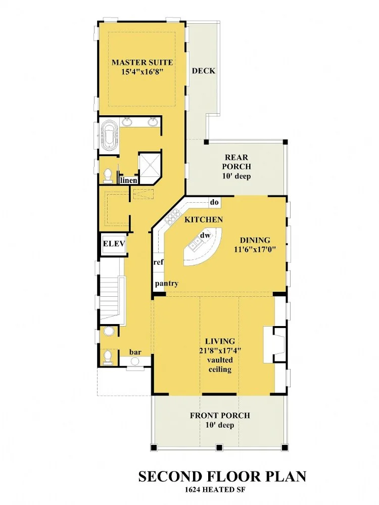 Etaj 1 14 – Proiect de casa cu 2 etaje 335 m²: 5 Dormitoare, 6 Bai, Bucatarie deschisa, Garaj — 78451R
