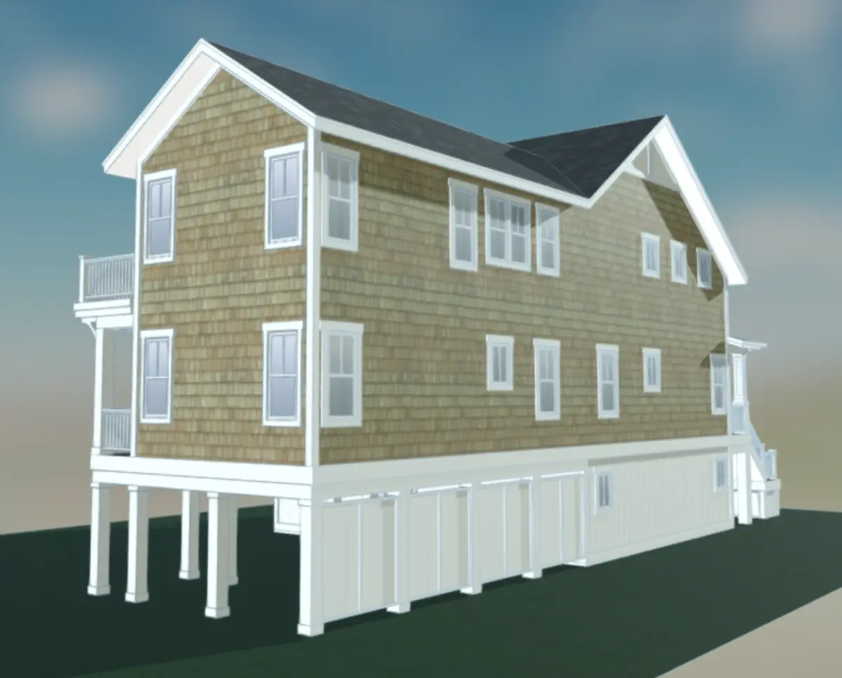 Imagini principale 7 – Proiect de casa cu 2 etaje 335 m²: 5 Dormitoare, 6 Bai, Bucatarie deschisa, Garaj — 78451R