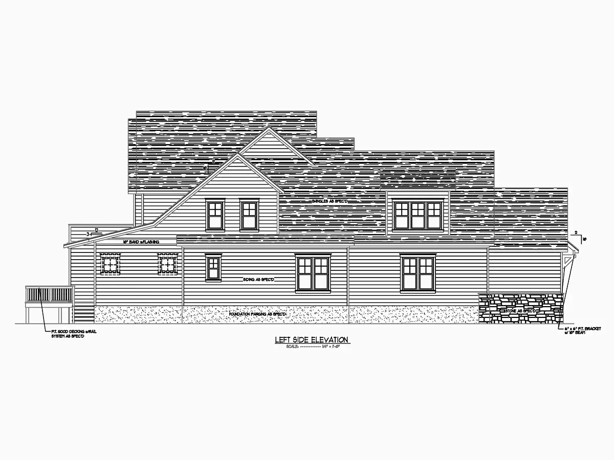 Fațade 25 – Proiect de casa parter cu mansardă 403 m²: 3 Dormitoare, Birou, 5 Bai, Bucatarie deschisa, Garaj — 40137R