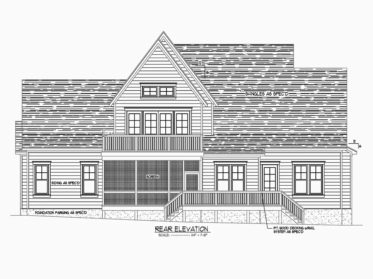 Fațade 26 – Proiect de casa parter cu mansardă 403 m²: 3 Dormitoare, Birou, 5 Bai, Bucatarie deschisa, Garaj — 40137R