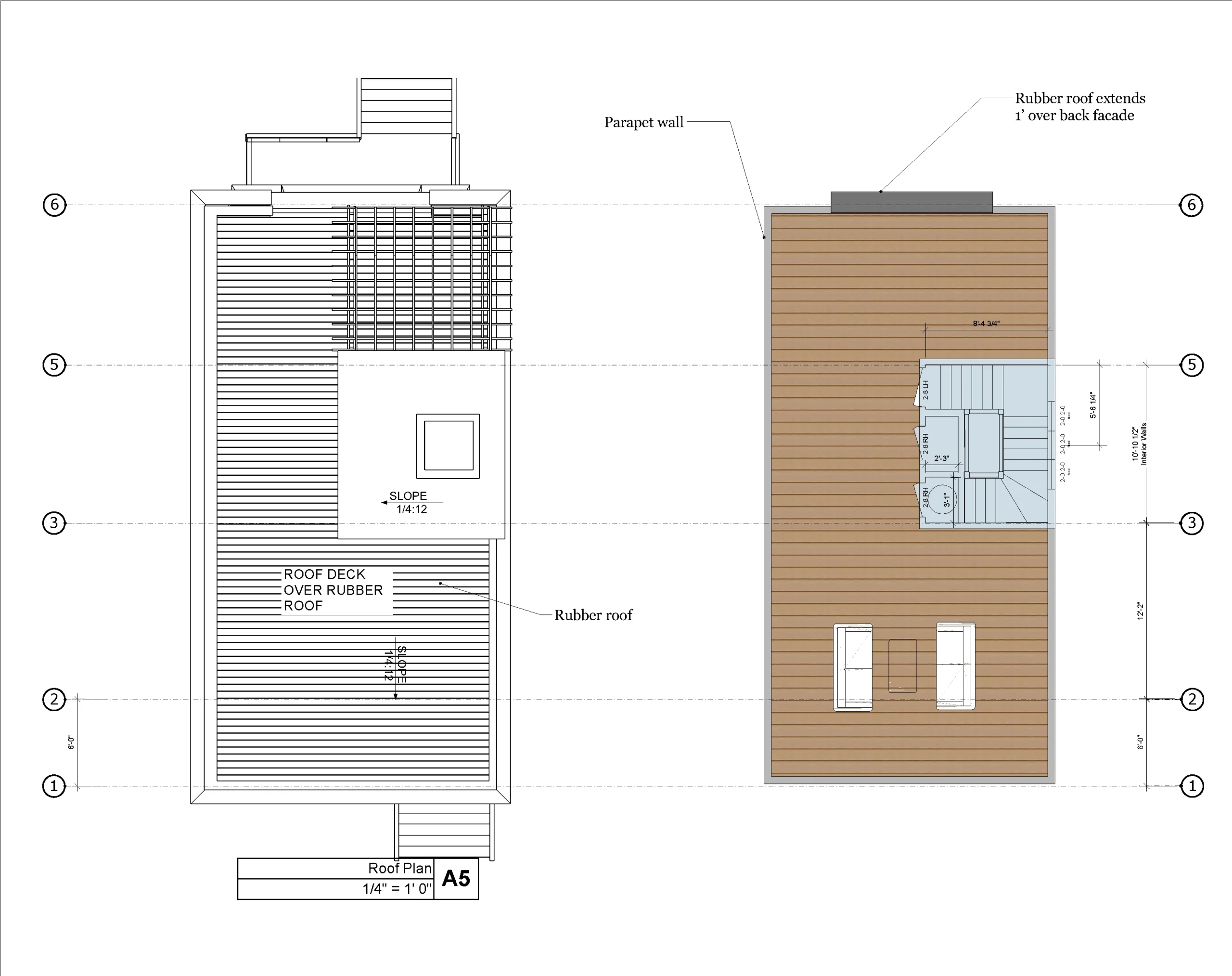 Fațade 7 – Proiect de casa cu 2 etaje 211 m²: 3 Dormitoare, Birou, 3 Bai, Bucatarie deschisa, fara Garaj — 40783R