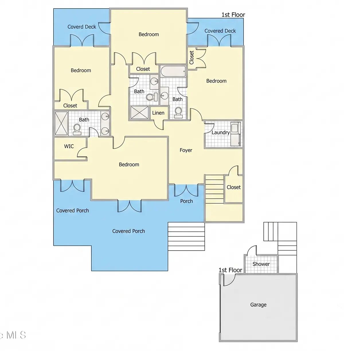 Parter 20 – Proiect de casa cu etaj 265 m²: 5 Dormitoare, 6 Bai, Bucatarie deschisa, Garaj — 11745R