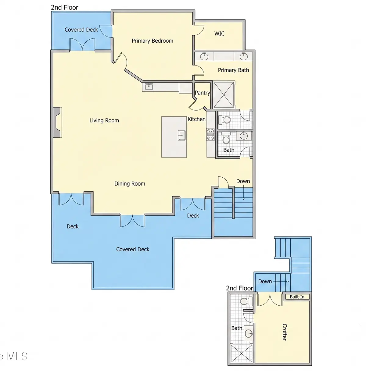 Etaj 1 1 – Proiect de casa cu etaj 265 m²: 5 Dormitoare, 6 Bai, Bucatarie deschisa, Garaj — 11745R