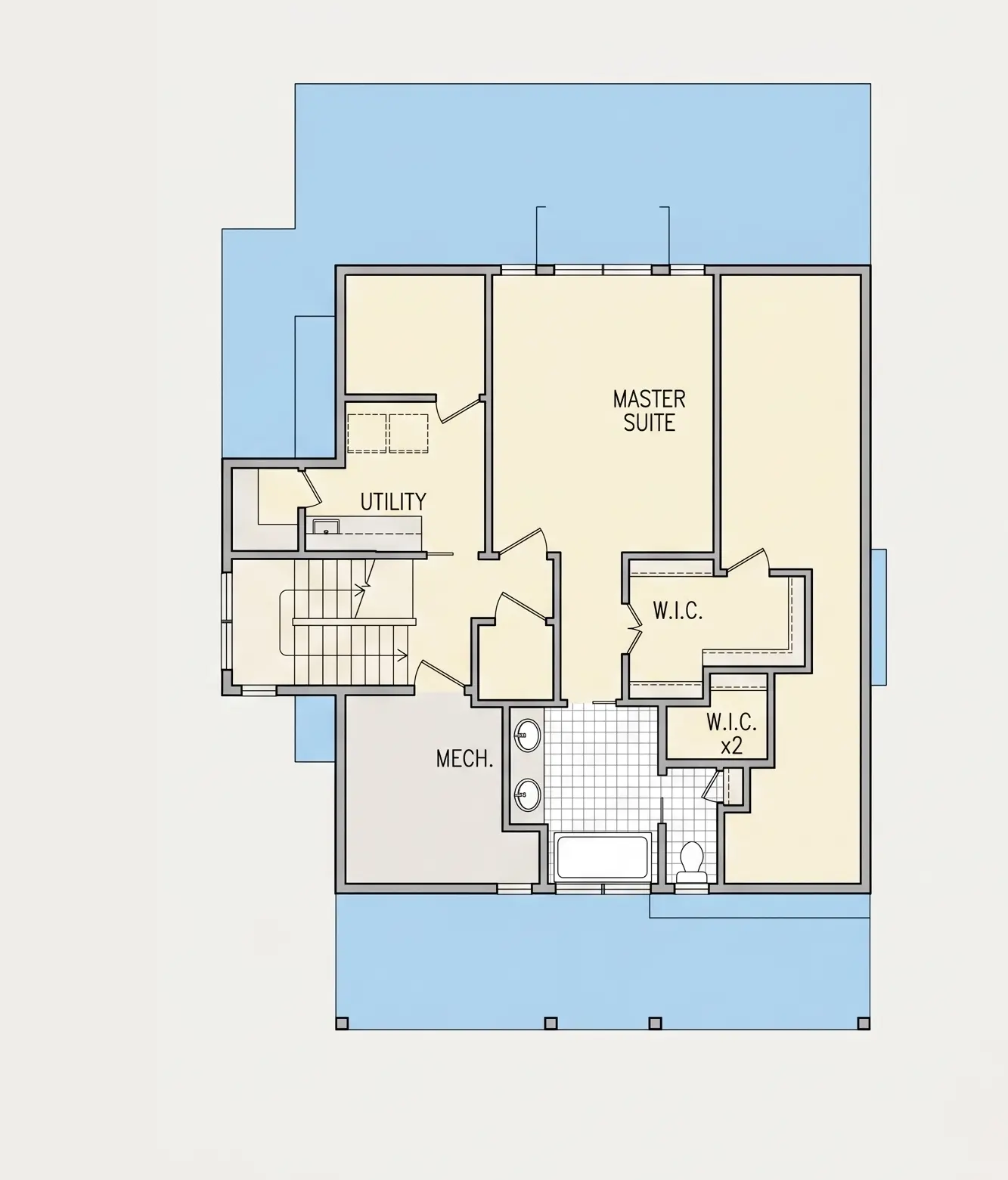 Etaj 1 11 – Proiect de casa cu 2 etaje 203 m²: 3 Dormitoare, 2 Bai, Bucatarie deschisa, Garaj — 37724R