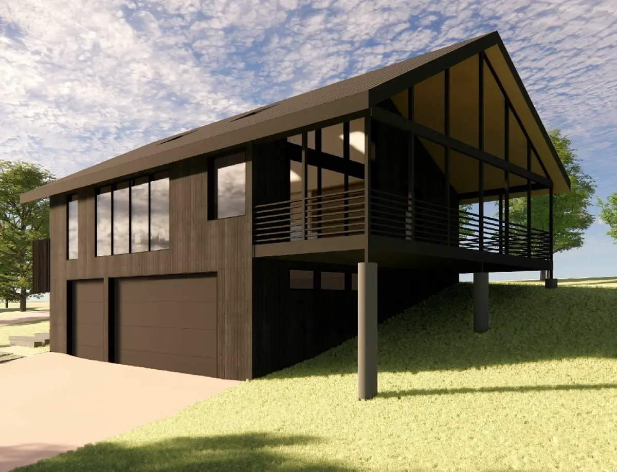Imagini principale 6 – Proiect de casa cu etaj 113 m²: 2 Dormitoare, 2 Bai, Bucatarie deschisa, Garaj — 65832R