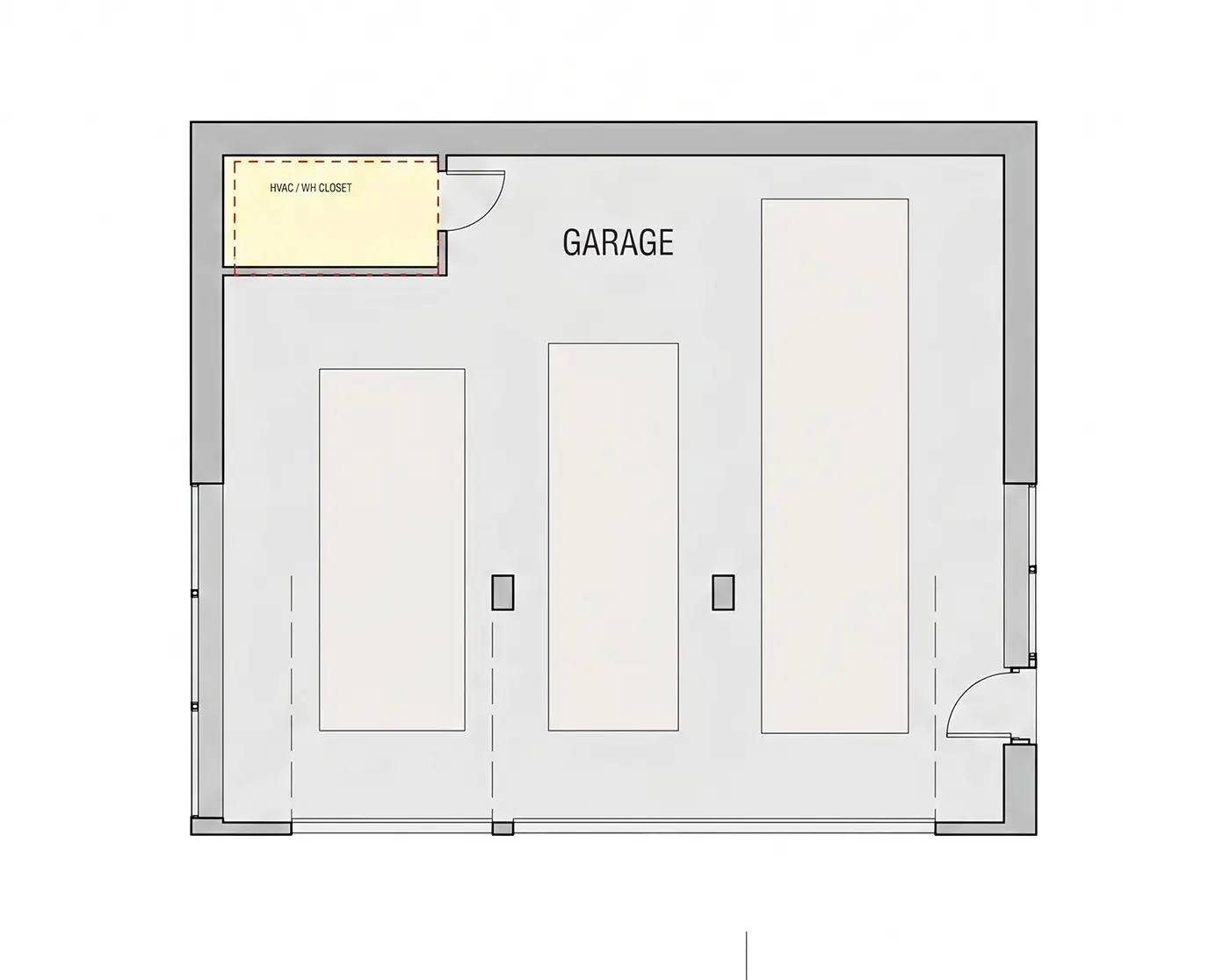 Parter 10 – Proiect de casa cu etaj 113 m²: 2 Dormitoare, 2 Bai, Bucatarie deschisa, Garaj — 65832R