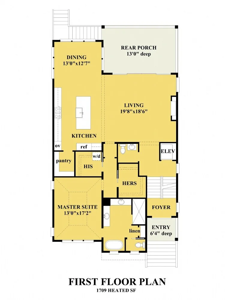 Parter 8 – Proiect de casa cu 2 etaje 340 m²: 4 Dormitoare, 5 Bai, Bucatarie deschisa, Garaj — 68354R